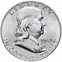 купить США 50 центов (1/2 доллара, half dollar) 1963 "Бенджамин Франклин"