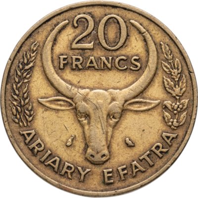 купить Мадагаскар 20 франков (francs) 1970