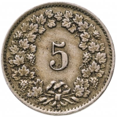купить Швейцария 5 раппенов (rappen) 1922