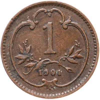 купить Австрия 1 геллер (heller) 1901