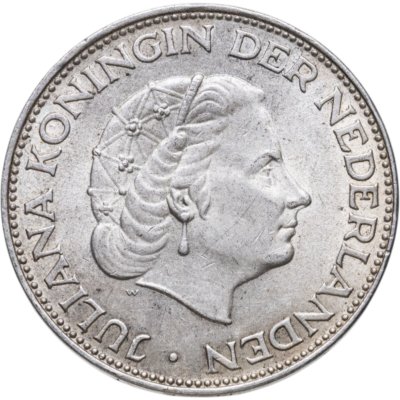 купить Нидерланды 2 1/2 гульдена (gulden) 1966