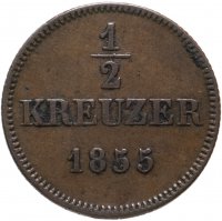 купить Германия (Бавария) 1/2 крейцера 1855