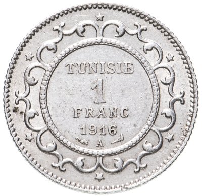 купить Тунис 1 франк 1916