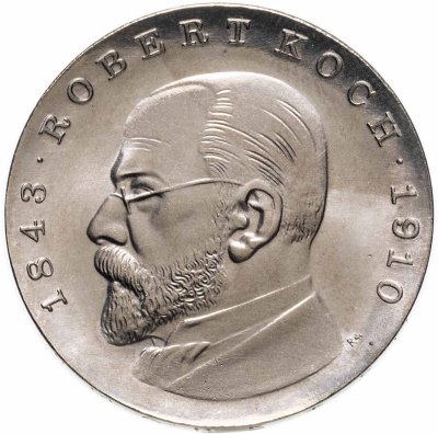купить Германия (ГДР) 5 марок 1968 "125 лет со дня рождения Роберта Коха"