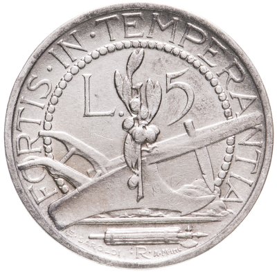 купить Сан-Марино 5 лир (lire) 1935
