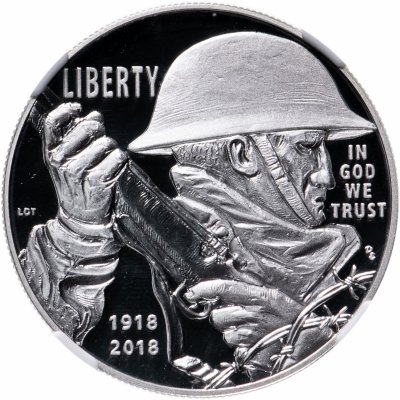 купить США 1 доллар (dollar) 2018 P 100-летие окончания Первой мировой войны Proof