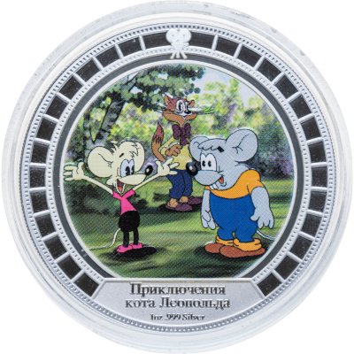 купить Острова Кука 2 доллара 2008 Приключения кота Леопольда