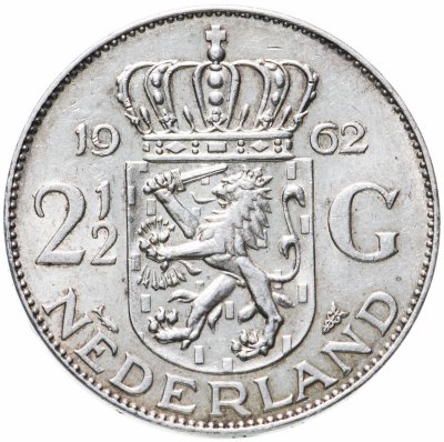 купить Нидерланды 2 1/2 гульдена (gulden) 1962