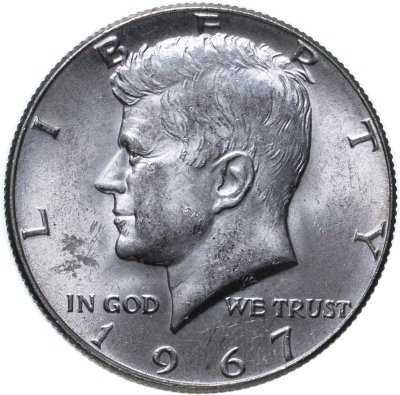 купить США 50 центов (1/2 доллара, half dollar) 1967 Kennedy Half Dollar (Кеннеди)