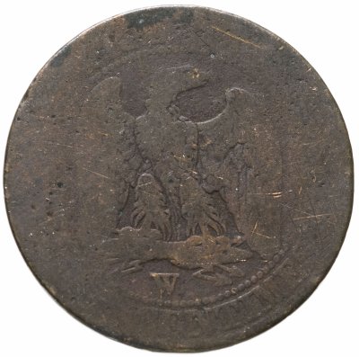 купить Франция 5 сантимов (centimes) 1855 W