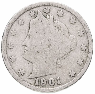 купить США 5 центов (cents) 1901 "Liberty Nickel"