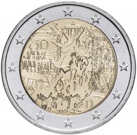 Купить Германия 2 евро 2019 D "30-летие падения Берлинской стены"