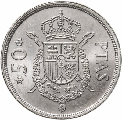 купить Испания 50 песет (pesetas) 1975 // 1980 внутри звездочек