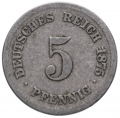 купить Германия 5 рейх пфеннигов 1875 "J"