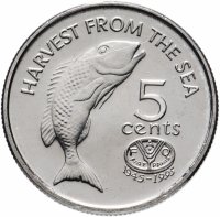 купить Фиджи 5 центов (cents) 1995 FAO (50 лет ФАО)