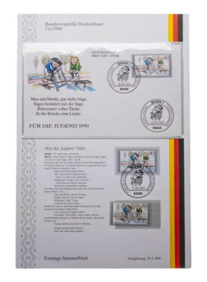 купить Германия ФРГ марки и конверт "Для молодежи" 1990