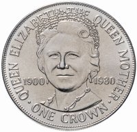 купить Остров Мэн 1 крона 1980 "80 лет со дня рождения Королевы Матери"