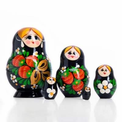 купить Матрёшка 5-ти кукольная "Боярыня", дерево, ручная роспись, хохлома, г. Семёнов, Россия, 2021 г.