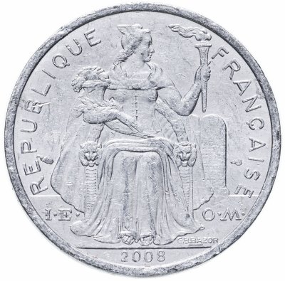 купить Французская Полинезия 2 франка (francs) 2008