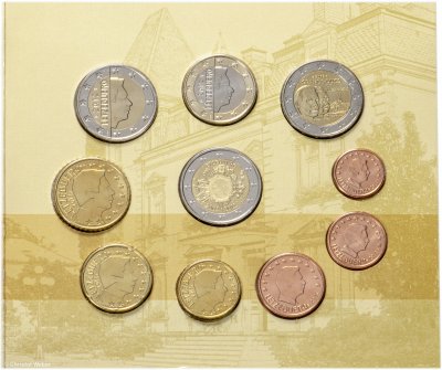 купить Люксембург 2012 официальный набор евро из 10 монет "Дикирх" в буклете