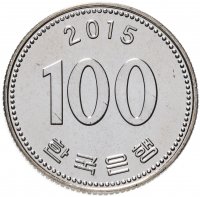 купить Южная Корея 100 вон (won) 2015