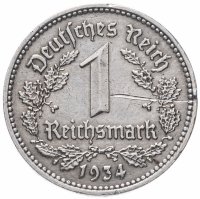 купить Нацистская Германия (Третий рейх) 1 рейхсмарка 1934 А