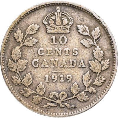 купить Канада 10 центов (cents) 1919