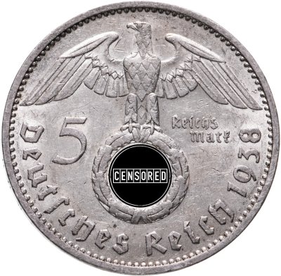 купить Германия Третий рейх 5 рейхсмарок (reichsmark) 1938 Гинденбург