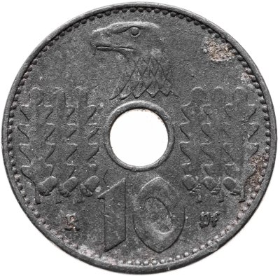 купить Германия, Третий рейх 10 рейхспфеннигов (reichspfennig) 1940 А для оккупированных территорий