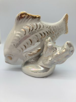 купить Статуэтка "Рыба-карп", Дулевский фарфоровый завод, СССР, фарфор, 1963 г.