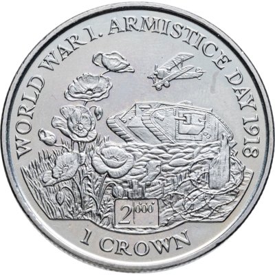 купить Остров Мэн 1 крона (crown) 1999 BUNC 80 лет Дню перемирия