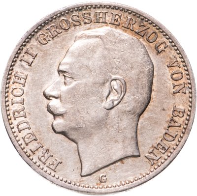 купить Германская Империя, Баден 3 марки (mark) 1914
