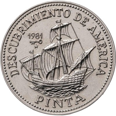 купить Куба 1 песо (peso) 1981 "500 лет открытию Америки - "Пинта"