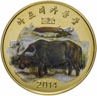 купить 20 вон (won) 2014 Буйвол Северная Корея