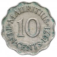 купить Маврикий 10 центов (cents) 1971