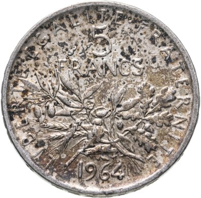 купить Франция 5 франков (francs) 1964