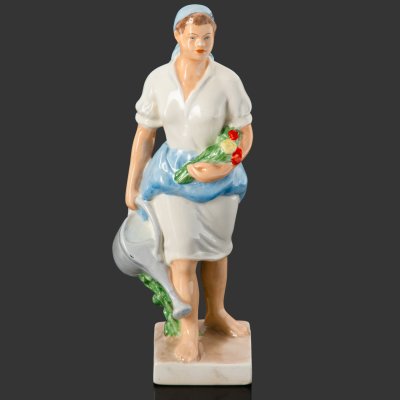 купить Статуэтка " Цветочница", Granih, фаянс, роспись, Западная Европа, 1950-1980 гг.