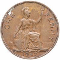 купить Великобритания 1 пенни (penny) 1937-1948 ,случайная дата