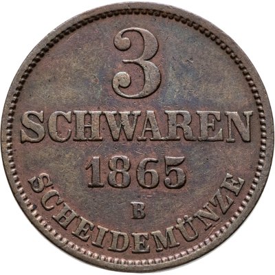 купить Германия, Ольденбург 3 шварена (schwaren) 1865
