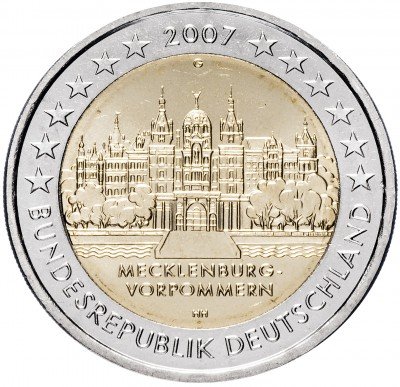 купить Германия 2 евро 2007 G "Федеральные земли Германии: Мекленбург - Передняя Померания"