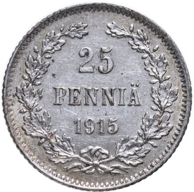 купить 25 пенни 1915 S, монета для Финляндии
