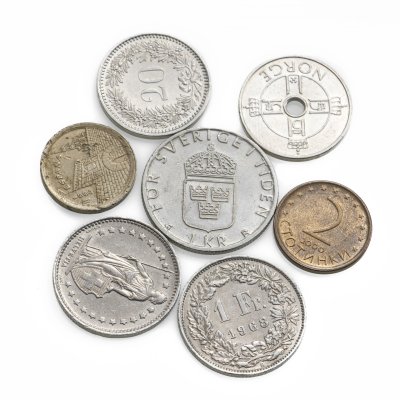 купить Набор из 7 монет стран Европы 1968-2010