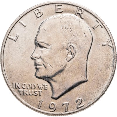 купить США 1 доллар (dollar) 1972 доллар Эйзенхауэра без знака монетного двора