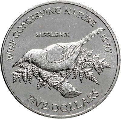 купить Новая Зеландия 5 долларов (dollars) 1997 Тико