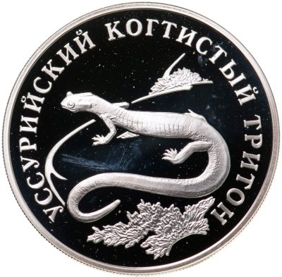 купить 1 рубль 2006 СПМД Proof "Уссурийский когтистый тритон - красная книга"