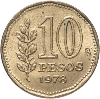 купить Аргентина 10 песо (pesos) 1978