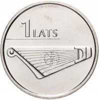 Купить Латвия 1 лат 2013 "Гусли Кокле"