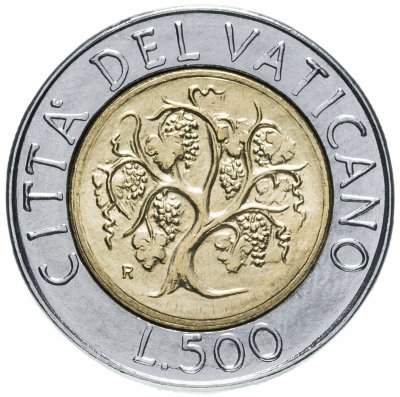 купить Ватикан 500 лир 1989