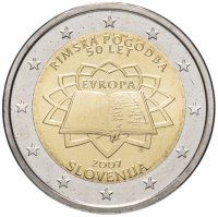 Купить Словения 2 евро 2007 "50-летие Римскому договору Словения"