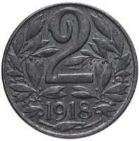 Купить Австрия 2 геллера (heller) 1918